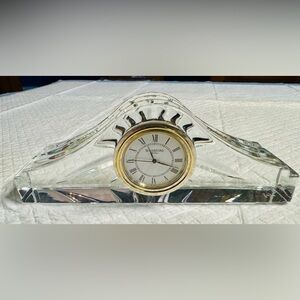 Waterford Crystal Ashton miniature mantle clock, #103346.
